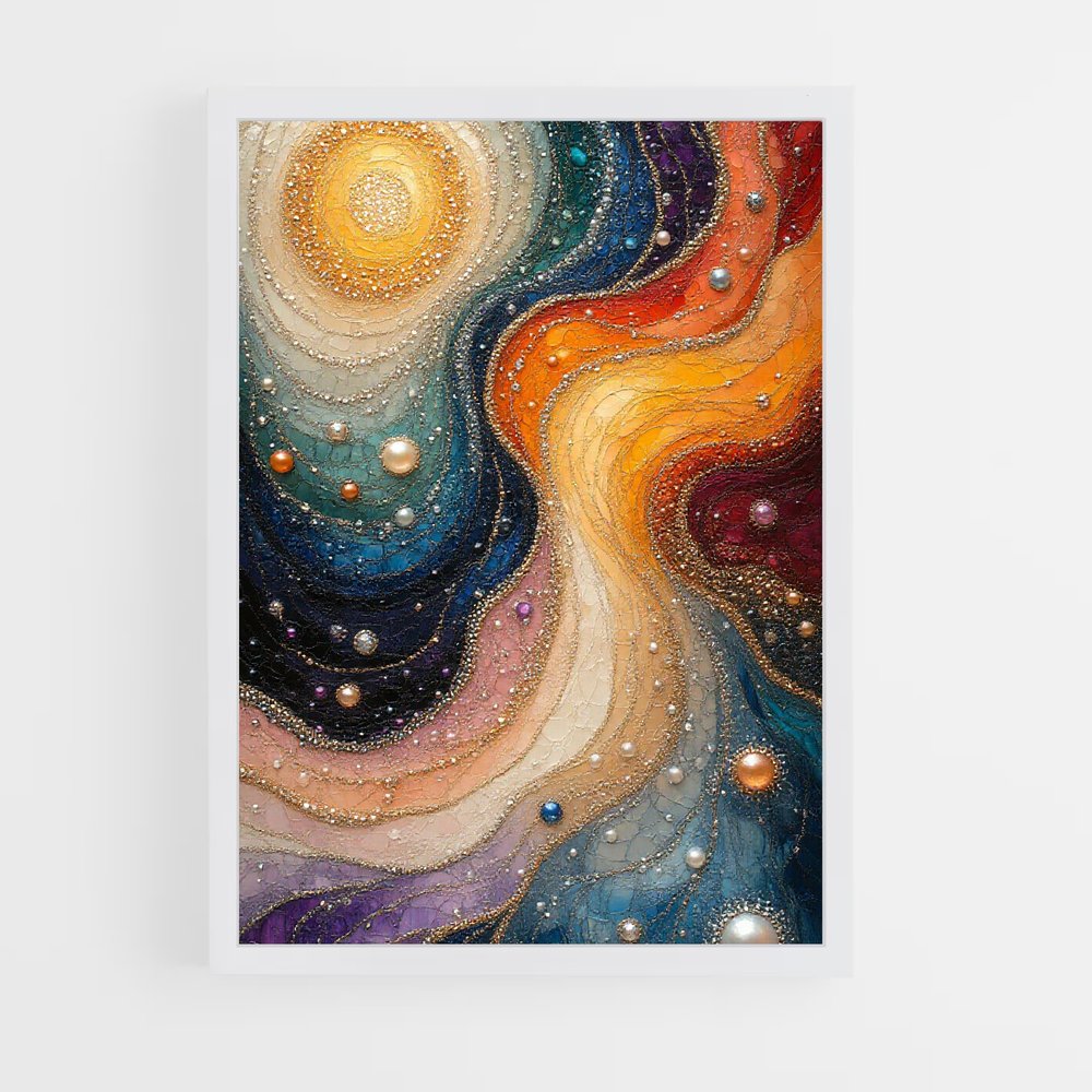 Poster abstrait cosmique captivant – affiche Art spatial (vue 3)